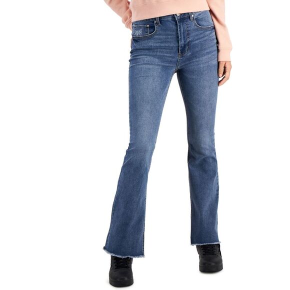 Juniors' High Rise Flare Jeans - Picture 1 of 1